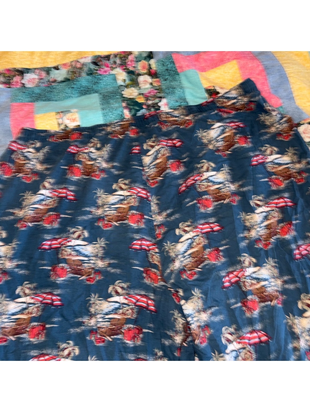 Tommy Bahama Men's 2XB Blue Tropical Print Lounge Pants Comfort Stretch - Picture 6 of 9